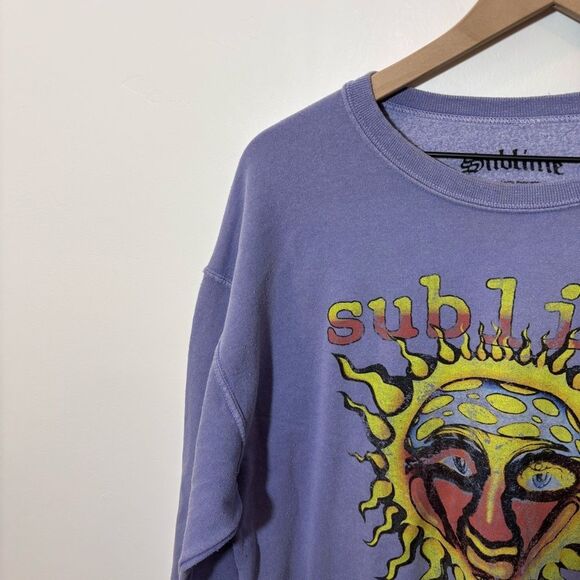Sublime Long Beach 2021 Tour Crewneck Pullover Purple Medium Sweatshirt - Picture 3 of 12